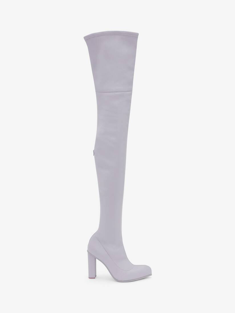 Botas Alexander McQueen Thigh-High Peak Mujer - Lavanda - Mexico 175-VSIBFJ